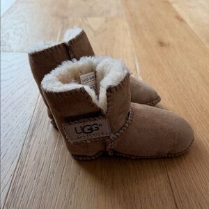 UGG Brown Baby Booties with Cream Lining